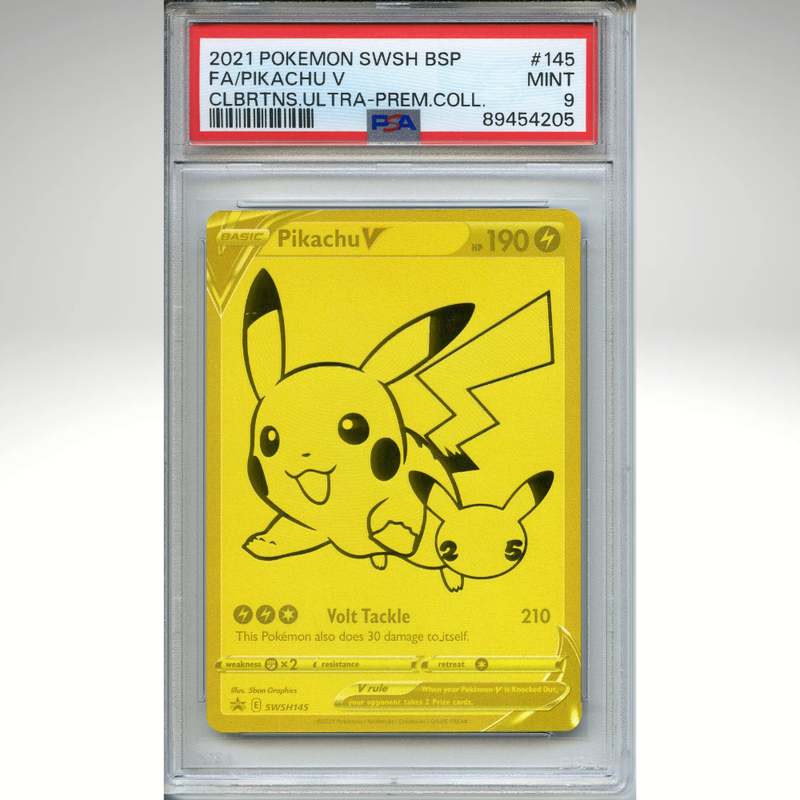 Pikachu V SWSH145 Pokemon PSA 9 Celebrations Ultra Premium Collection Promo