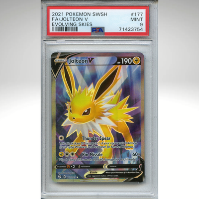 Jolteon 177/203 Pokemon PSA 9 Evolving Skies Full Art