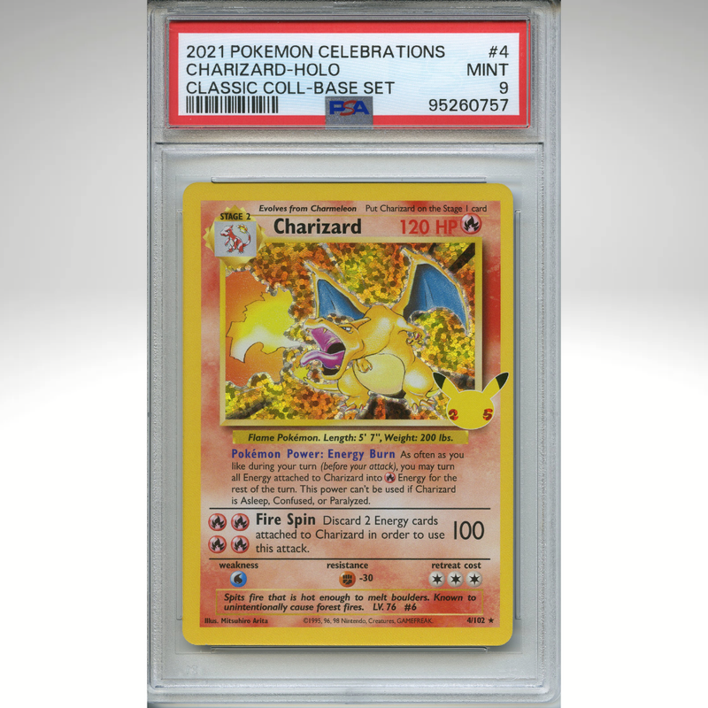 Charizard 4/102 Pokemon PSA 9 Celebrations Holo