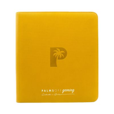 Palms Off Gaming Collector&#39;s Series 12 Pocket Zip Trading Card Binder YELLOW