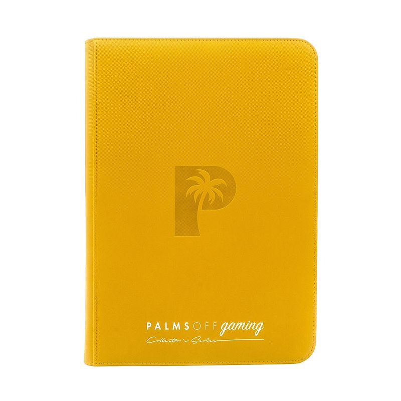 Palms Off Gaming - Collector&#39;s Series 9 Pocket Zip Trading Card Binder - YELLOW