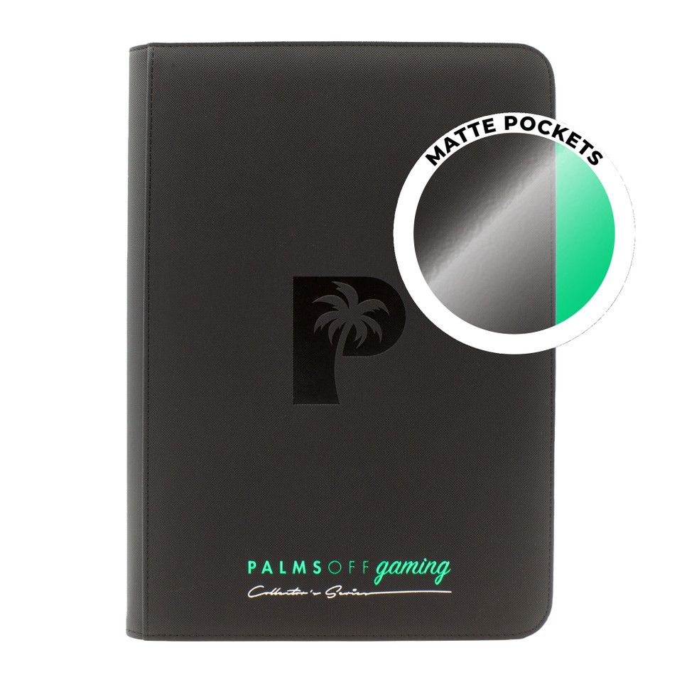 Palms Off Gaming - Collector&#39;s Series TOP LOADER Zip Binder – MATTE (108 Capacity)