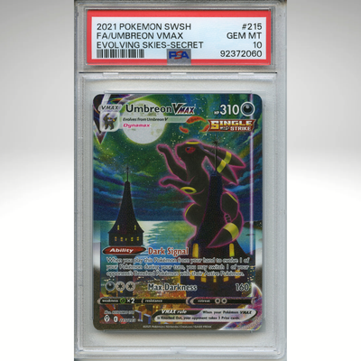 Umbreon Vmax 215/203 Pokemon PSA 10 Evolving Skies Alternate Art