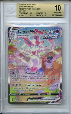 Sylveon Vmax 212/203 Pokemon BGS 10 Evolving Skies Alternate Art