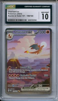Charizard Ex 199/165 Pokemon CGC 10 151 Special Illustration Rare