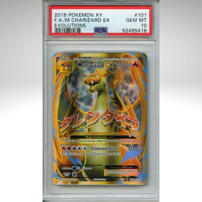 M Charizard Ex 101/108 Pokemon PSA 10 Evolutions Full Art