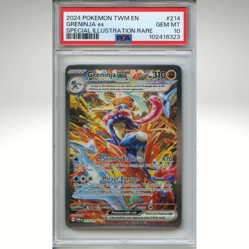 Greninja Ex 214/167 Pokemon PSA 10 Twilight Masquerade Special Illustration Rare