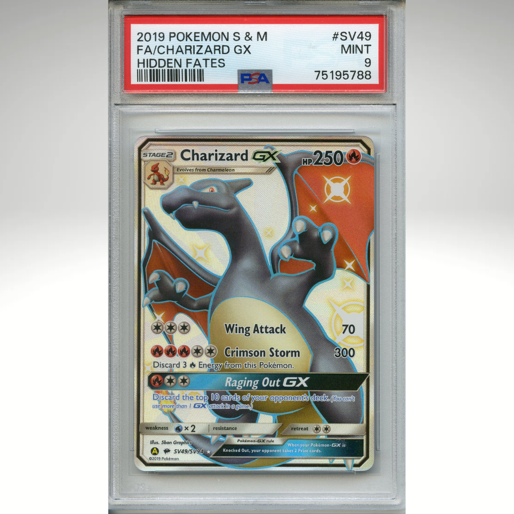Charizard Gx SV49/SV94 Pokemon PSA 9 Hidden Fates Shiny