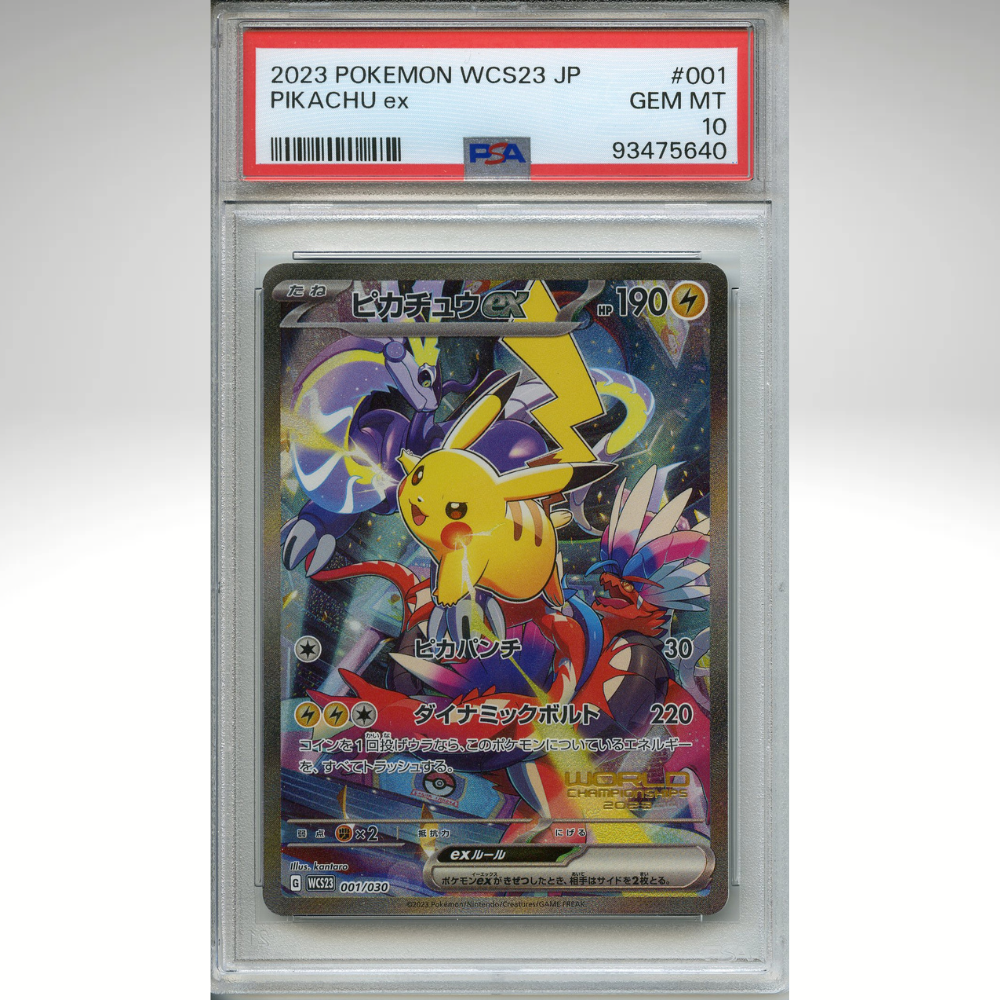 Pikachu Ex 001/030 Pokemon PSA 10 Japanese World Championship Yokohama Deck