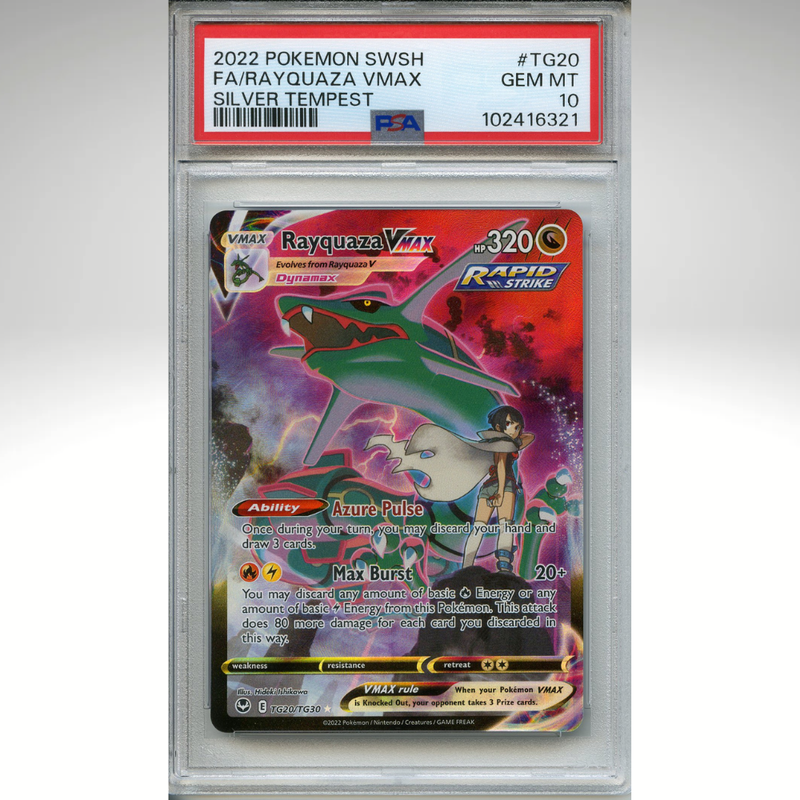 Rayquaza Vmax TG20/TG30 Pokemon PSA 10 SIlver Tempest TG