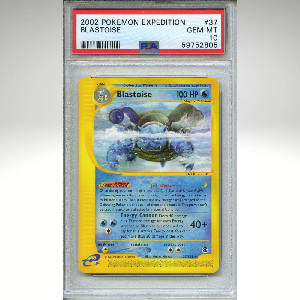 Blastoise 37/165 Pokemon PSA 10 Expedition Rare Non-Holo