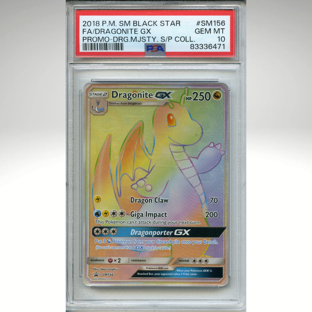 Dragonite Gx SM156 Pokemon PSA 10 Rainbow Promo