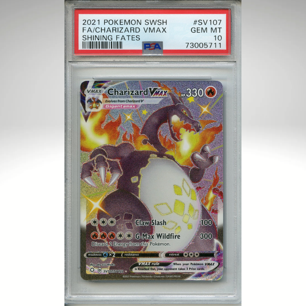 Charizard Vmax Sv107/Sv122 Pokemon PSA 10 Shining Fates Shiny