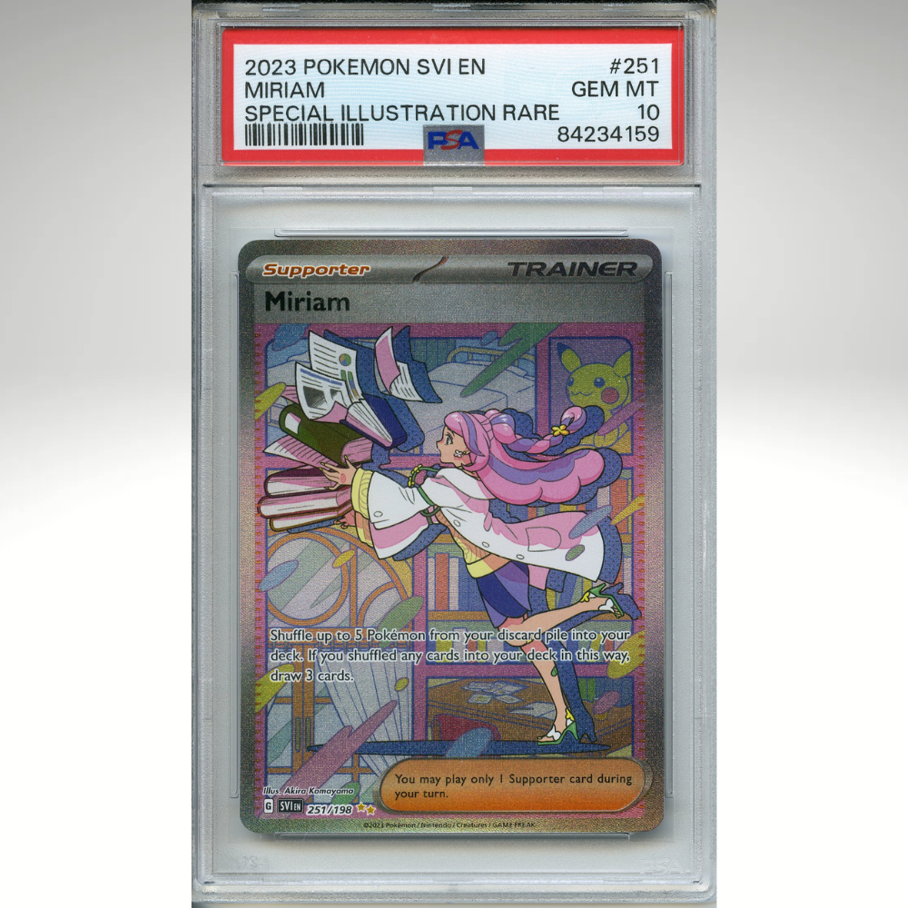 Miriam 251/198 Pokemon PSA 10 Scarlet &amp; Violet Base Set Special Illustration Rare