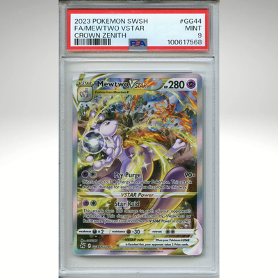Mewtwo Vstar GG44/GG70 Pokemon PSA 9 Crown Zenith GG