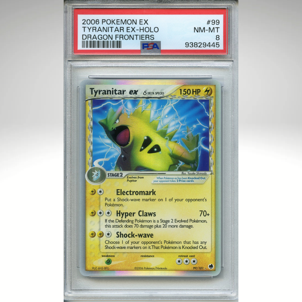 Tyranitar Ex 99/101 Pokemon PSA 8 Dragon Frontiers Holo