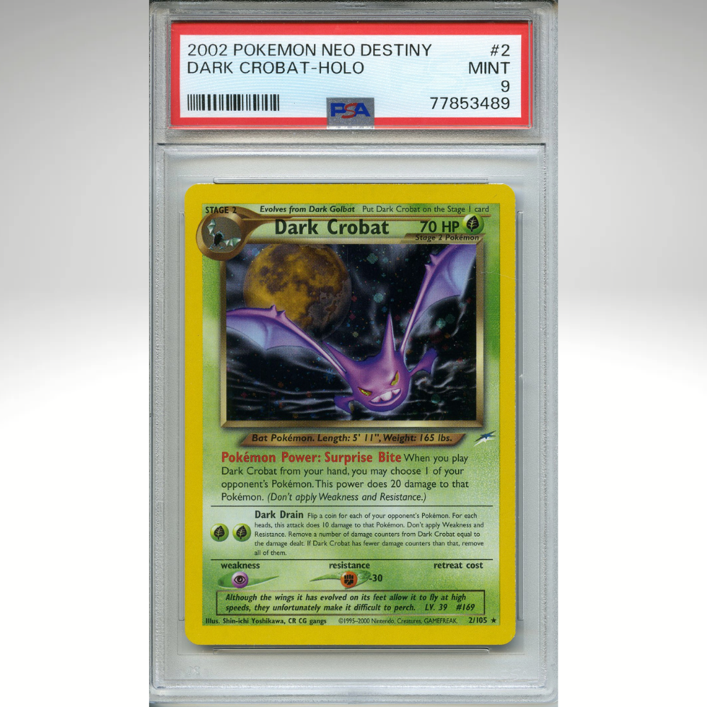 Dark Crobat 2/105 Pokemon PSA 9 Neo Destiny Holo