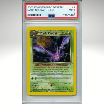 Dark Crobat 2/105 Pokemon PSA 9 Neo Destiny Holo