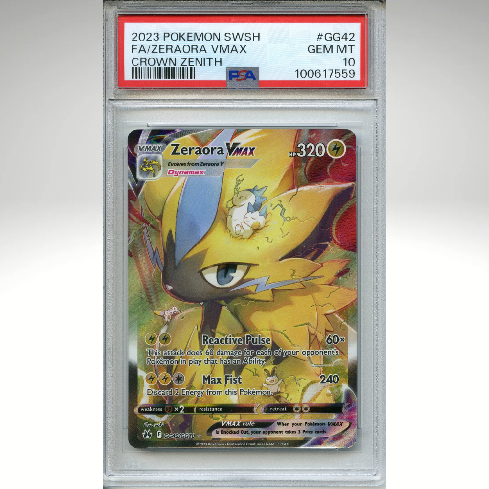 Zeraora Vmax GG42/GG70 Pokemon PSA 10 Crown Zenith GG