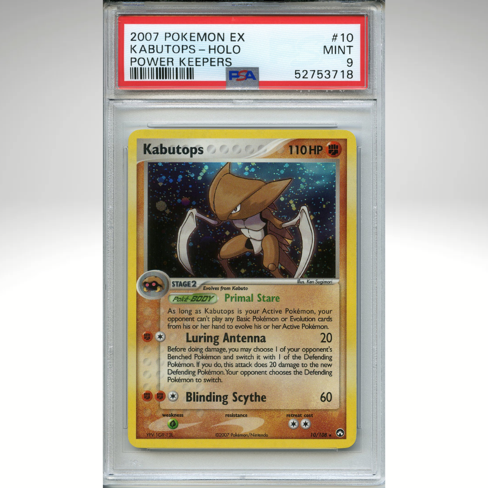 Kabutops 10/108 Pokemon PSA 9 Power Keepers Holo