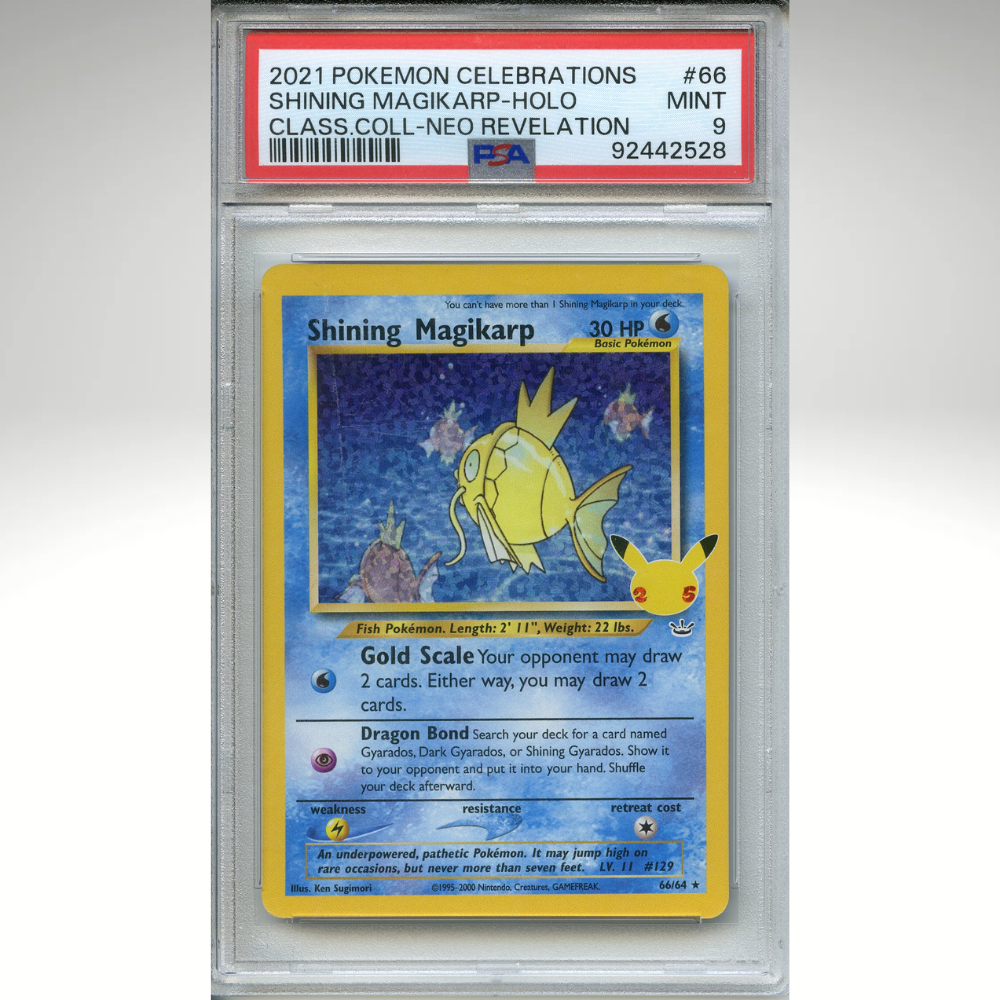 Shining Magikarp 66/64 Pokemon PSA 9 Celebrations Holo