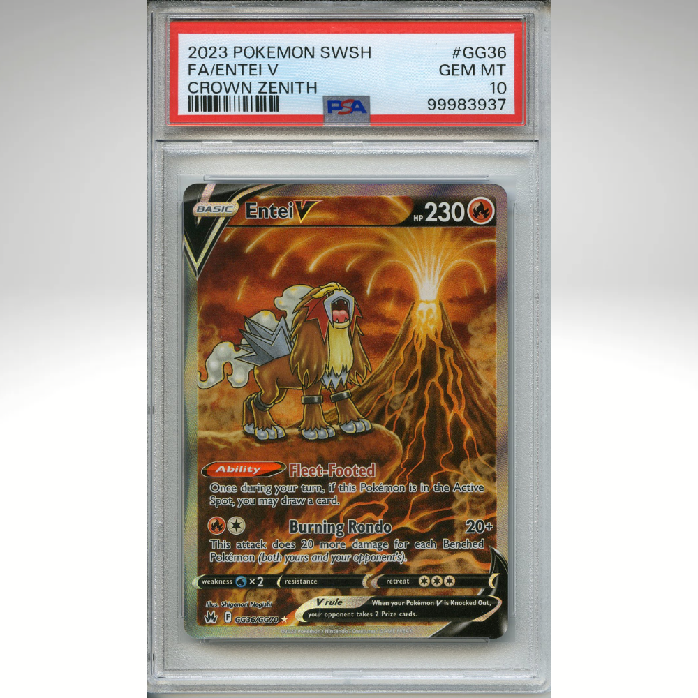 Entei V GG36/GG70 Pokemon PSA 10 Crown Zenith GG