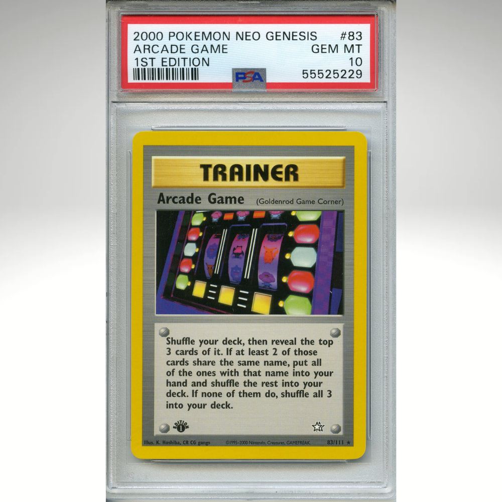Arcade Game First Edition 83/111 Pokemon PSA 10 Base Set Rare