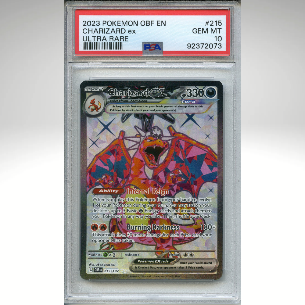Charizard Ex 215/197 Pokemon PSA 10 Obsidian Flames Ultra Rare
