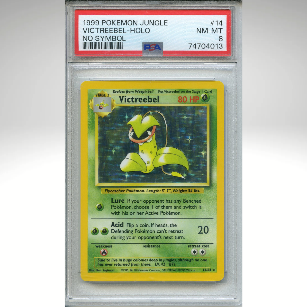 Victreebel 14/64 Pokemon PSA 8 Unlimited Jungle No Symbol Holo