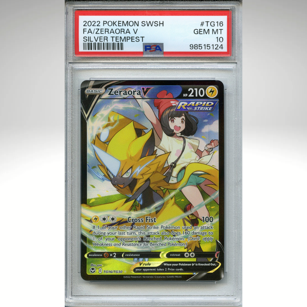 Zeraora V TG16/TG30 Pokemon PSA 10 Silver Tempest TG