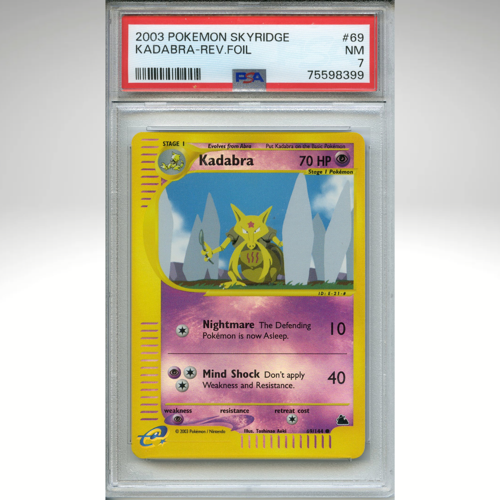 Kadabra 69/144 Pokemon PSA 7 Skyridge Reverse Foil