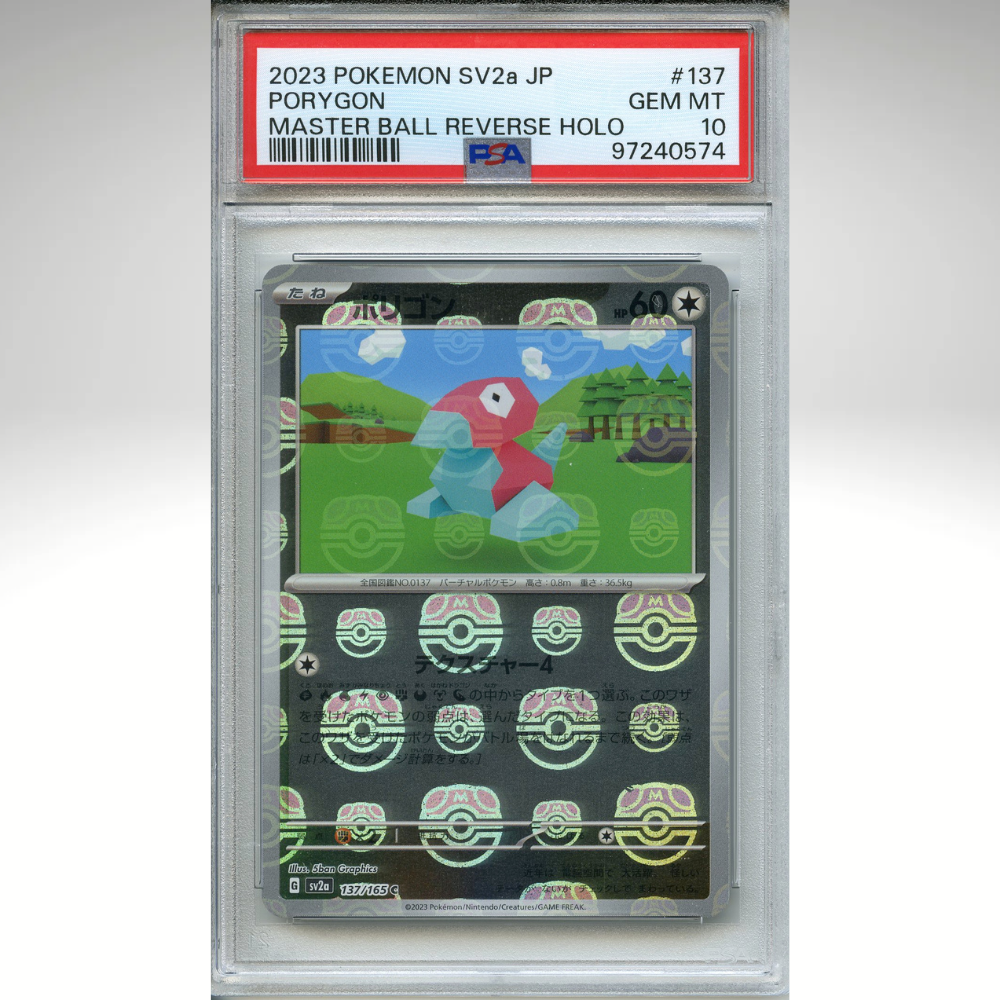 Porygon 137/165 Pokemon PSA 10 Japanese 151 Master Ball Reverse Holo