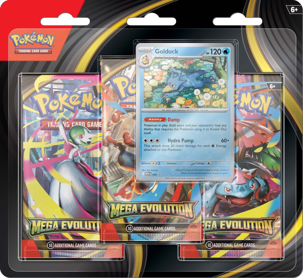 Pokémon TCG: Mega Evolution Three Booster Blister (Preorder)