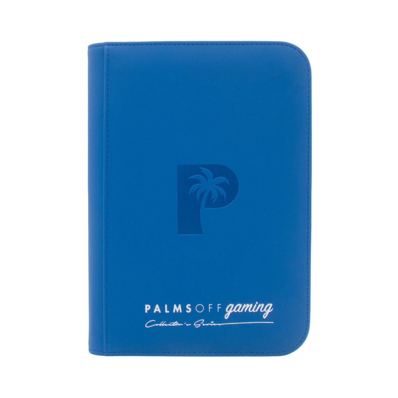 Palms Off Gaming - Collector&#39;s Series 4 Pocket Zip Trading Card Binder - BLUE