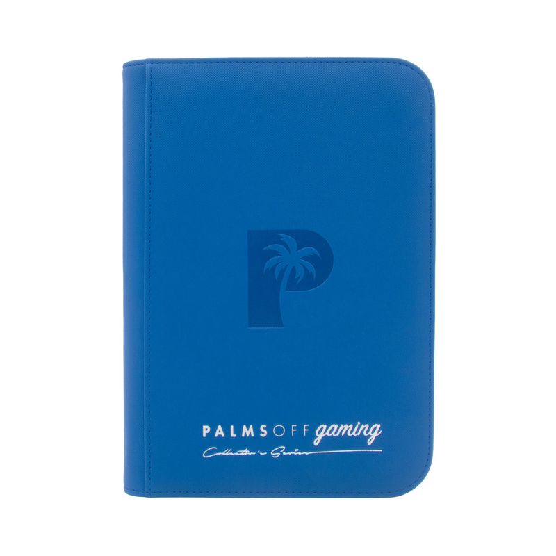 Palms Off Gaming - Collector&#39;s Series 4 Pocket Zip Trading Card Binder - BLUE