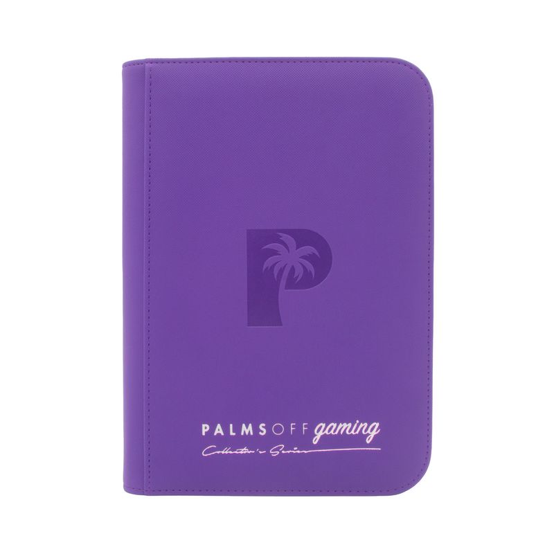 Palms Off Gaming - Collector&#39;s Series 4 Pocket Zip Trading Card Binder - PURPLE