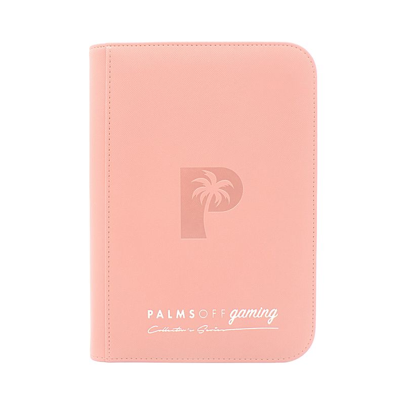 Palms Off Gaming - Collector&#39;s Series 4 Pocket Zip Trading Card Binder - PINK