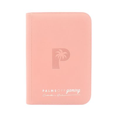 Palms Off Gaming Collector&#39;s Series 4 Pocket Zip Trading Card Binder PINK