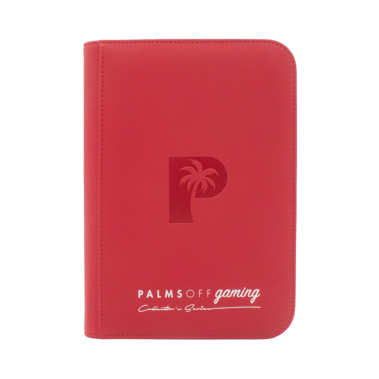 Palms Off Gaming - Collector&#39;s Series 4 Pocket Zip Trading Card Binder - RED