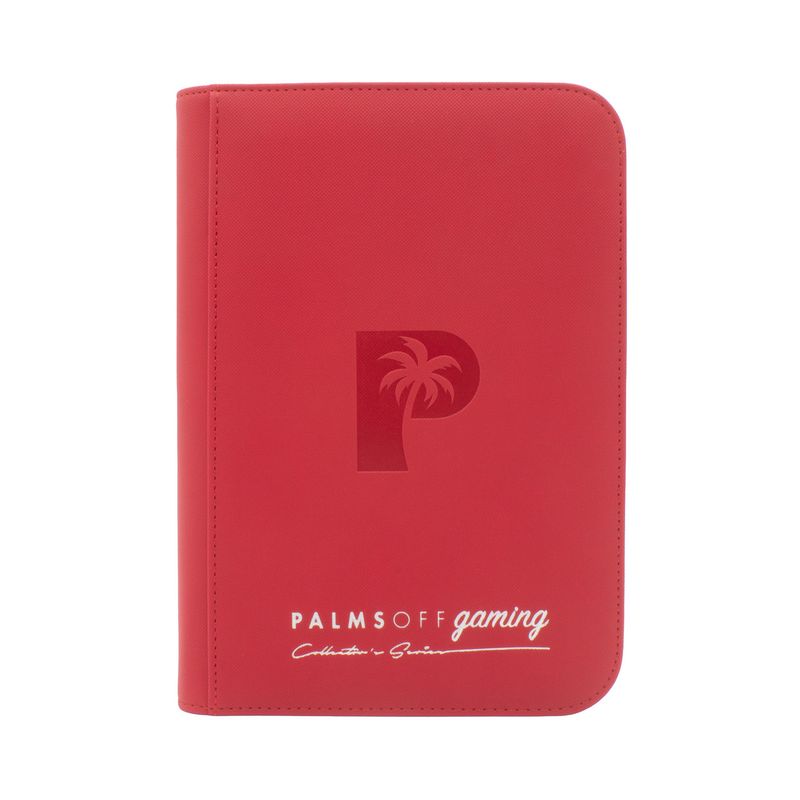 Palms Off Gaming - Collector&#39;s Series 4 Pocket Zip Trading Card Binder - RED