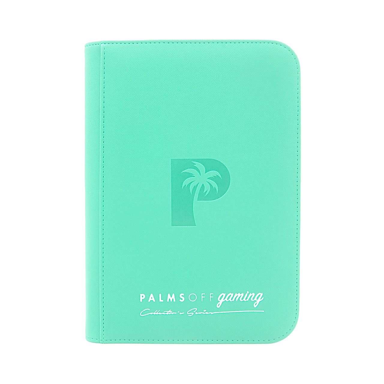 Palms Off Gaming - Collector&#39;s Series 4 Pocket Zip Trading Card Binder - TURQUOISE