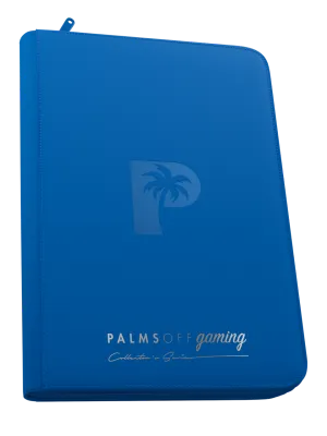 Palms Off Gaming Collector&#39;s Series Top Loader Zip Binder  CLEAR BLUE