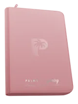 Palms Off Gaming Collector&#39;s Series Top Loader Zip Binder  CLEAR PINK