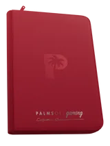 Palms Off Gaming Collector&#39;s Series Top Loader Zip Binder  CLEAR RED