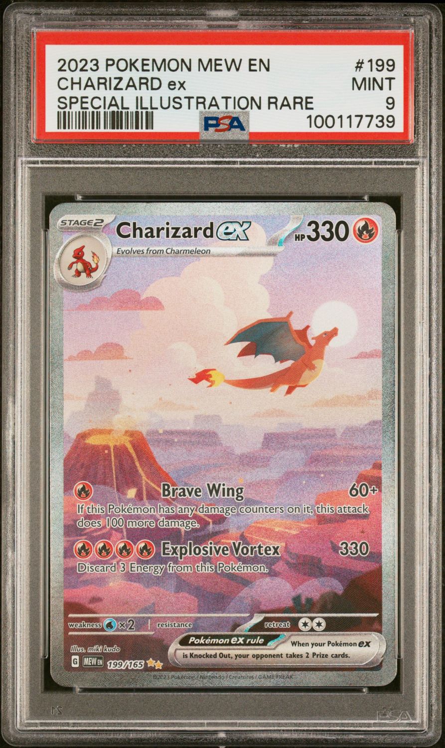 Charizard Ex 199/165 Pokemon 151 Special Illustration Rare PSA 9