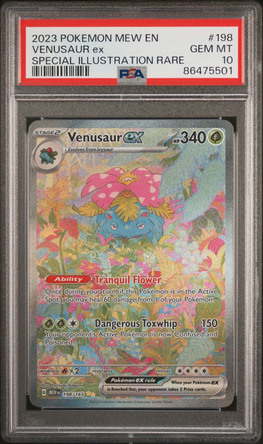 Venusaur Ex 198/165 Pokemon 151 Special Illustration Rare PSA 10