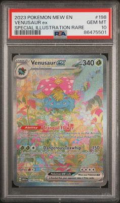 Venusaur Ex 198/165 Pokemon 151 Special Illustration Rare PSA 10