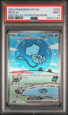 Mew Ex 232/091 Pokemon Paldean Fates Special Illustration Rare PSA 9