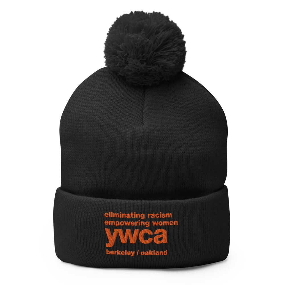 YWCA Persimmon Pom-Pom Beanie