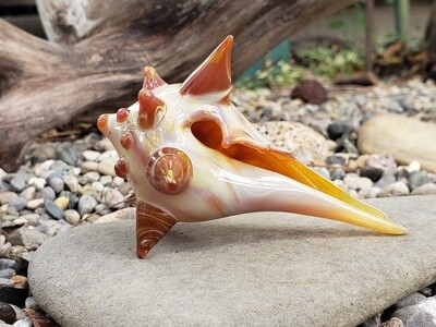 Hand Blown Glass Seashell